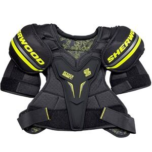 Sherwood Rekker Legend 4 Hockey Shoulder Pads Senior Medium Black Yellow